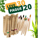 Kit 30 Escova de Dentes de Bambu – Cerdas Macias (Pague 20 Leve 30)