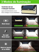 Luminária Solar de Parede com 378 LEDs e Sensor de Presença - eKoloja