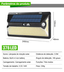 Luminária Solar de Parede com 378 LEDs e Sensor de Presença - eKoloja