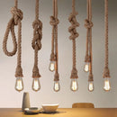 Luzes Suspensas com Corda de Cânhamo Vintage Estilo Industrial - eKoloja