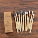 Escova de Dentes de Bambu com 10.000 Cerdas Ultramacias – Kit com 10 Unidades