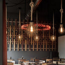 Luzes Suspensas com Corda de Cânhamo Vintage Estilo Industrial - eKoloja