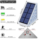 Led Solar Ecológico triangular para degraus de escadaria 2 pcs 6 pcs - eKoloja