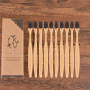 Escova de Dentes de Bambu com 10.000 Cerdas Ultramacias – Kit com 10 Unidades