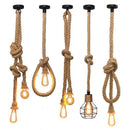 Luzes Suspensas com Corda de Cânhamo Vintage Estilo Industrial - eKoloja