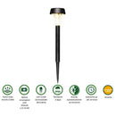Kit com 6 Luminárias Espeto Solar para Jardim - eKoloja
