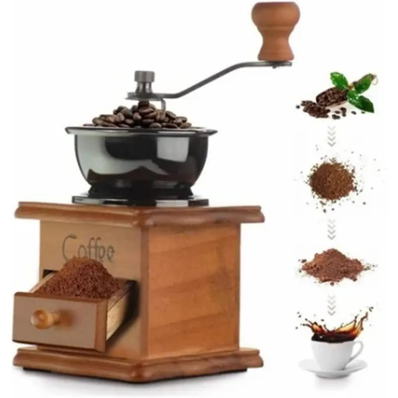 Moedor De Café Manual Gourmet Clássico C/ Regulagem De Moagem 