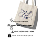 Bolsa de Praia Ecobag Mar doce Lar ecológica algodão cru