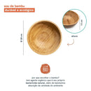Bowl de Salada Tijela de Salada Fruteira em Bambu 28 CM