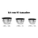 Conjunto de Bowls Tigelas de Inox Electrolux com Tampa Plástica