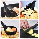 KIT de Utensílios Para Cozinha em Silicone e Bambu 12 Peças