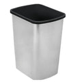 Lixeira Cesto Inox Metalizado 09 Litros Com Tampa Click Label Vermelho Rose Gold Banheiro Cozinha