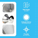 Filtro Coador Inox Reutilizável - 103 Premium | Dispensa Papel | Café Mais Forte e Sustentável - BC