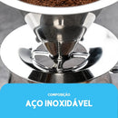 Filtro Coador Inox Reutilizável - 103 Premium | Dispensa Papel | Café Mais Forte e Sustentável - BC