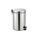 Kit Lixeira 3 litros Inox + Escova Sanitária Inox para Banheiro