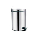 Kit Lixeira 3 litros Inox + Escova Sanitária Inox para Banheiro