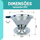 Filtro Coador Inox Reutilizável - 103 Premium | Dispensa Papel | Café Mais Forte e Sustentável - BC