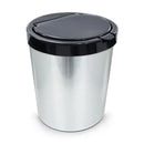 Lixeira Cesto Inox Metalizado 09 Litros Com Tampa Click Label Vermelho Rose Gold Banheiro Cozinha