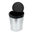 Lixeira Cesto Inox Metalizado 09 Litros Com Tampa Click Label Vermelho Rose Gold Banheiro Cozinha