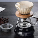 Coador De Café Vidro V60 101 ou 102 Médio Com Argola de Bambu