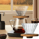 Coador De Café Vidro V60 101 ou 102 Médio Com Argola de Bambu