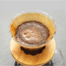 Coador De Café Vidro V60 101 ou 102 Médio Com Argola de Bambu