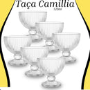 Jogo De Sobremesa Tigela Bowl 12 Peças 120ml Em Vidro Desenhado