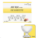 Jogo De Sobremesa Tigela Bowl 12 Peças 120ml Em Vidro Desenhado