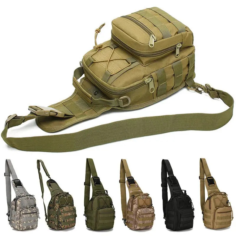 Bolsa Tática Transversal Impermeável Peito E Ombro Masculina Feminina Sling Sport